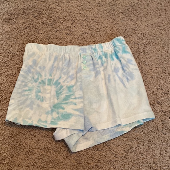SO intimates medium tie dye blue thermal pajama set boxer shorts long sleeve - Picture 5 of 7